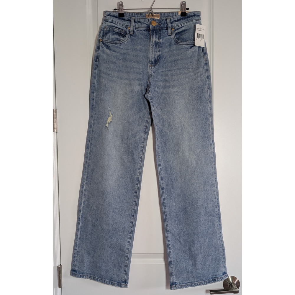 NWT KUT from the Kloth Miller 4 High Rise Wide Leg Jeans Distressed BEAUTIFUL